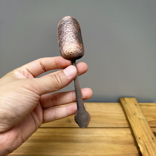Wen Yijia Jinchan copper tea spoon tea spoon copper tea shovel Kungfu tea set accessories tea ceremony six gentlemen Jinchan copper tea spoon