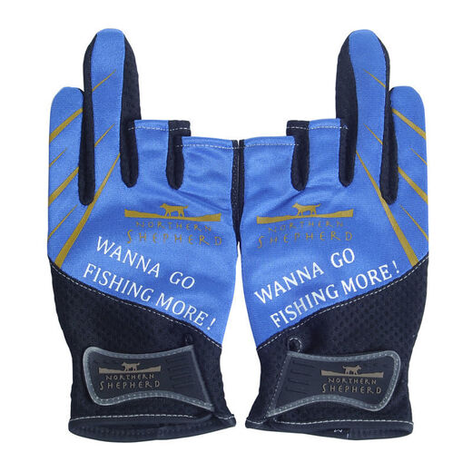 Japan Norihern Shepherd Summer Fishing Gloves Sunscreen Breathable Luya Fishing Equipment Black L