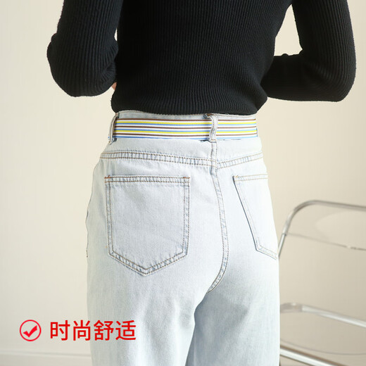 Big Wheel Cart Adjustable Simple Elastic Belt for the Elderly Women's and Men's Mother's Waist-tightening Magic Belt Middle-aged and Elderly Belt Red (Unisex) 125cm 105-160Jin Jin is equal to 0.5 kg Use