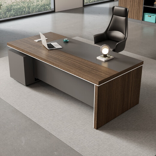 Semphia Boss Desk Simple Modern Leadership Desk Supervisor Manager Office Desk and Chair Combination