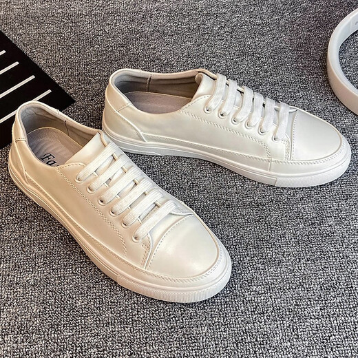 
Dragonfly brand (DRAGON-FLY) cut-off 2025 suit white shoes men's summer breathable men's shoes new style cloth shoes men's casual board shoes Korean version white-leather surface-9922 38 leather shoes size