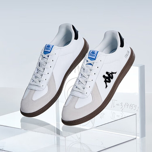 KAPPA women's shoes versatile German training shoes for women 2025 summer new breathable casual sneakers retro lightweight shoes for women classic white/black 38