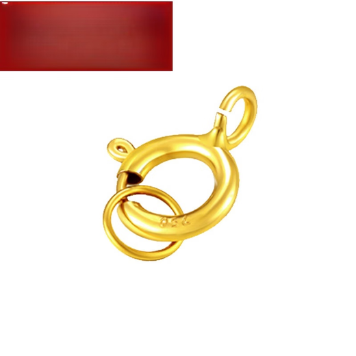 Handi 18K gold spring buckle necklace buckle braided rope end buckle bracelet anklet M buckle S buckle connecting buckle closed ring set K red 5.5mm spring buckle + 3mm ring
