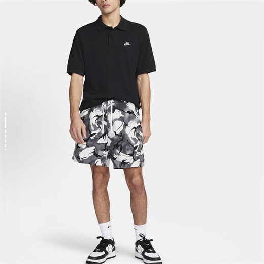 耐克（NIKE）男款Polo衫25春夏美式复古运动Logo字母刺绣休闲针织FN3895-010 FN3895-010/黑色 M