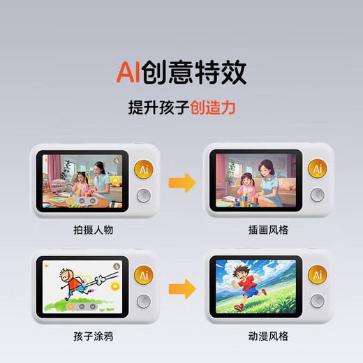 Dr. Luka AI Learning Machine Children's Camera Artificial Intelligence Learning Machine Picture Book Toy Educational Enlightenment Boys and Girls Birthday Gift 32G Lychee White Lifetime Membership + Free Data + Protective Case + Storage Bag