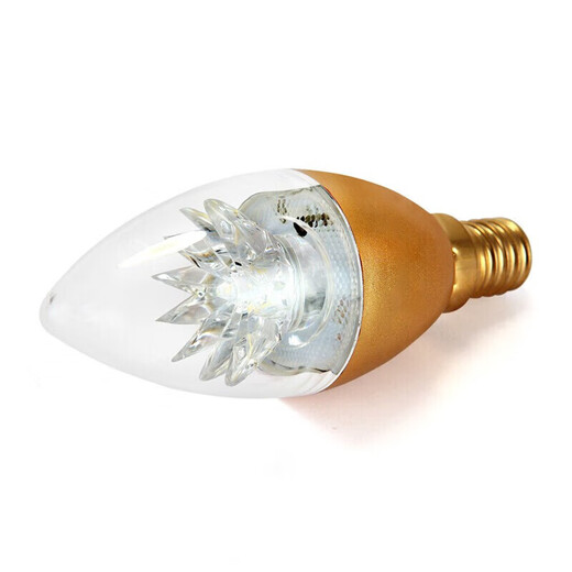 FSL Foshan Lighting LED energy-saving bulb tip bulb E14 small screw mouth 6.5w white light gold 5 pieces