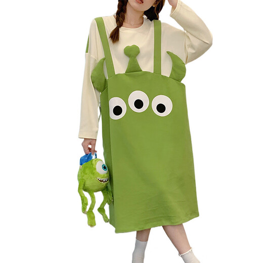 
Lexi Beiluo's sweet large-size long-sleeved nightgown student home clothes for spring and autumn 16863 cute three-eyed baby B 170 M (suitable for 80-100 Jin [Jin equals 0.5 kg])
