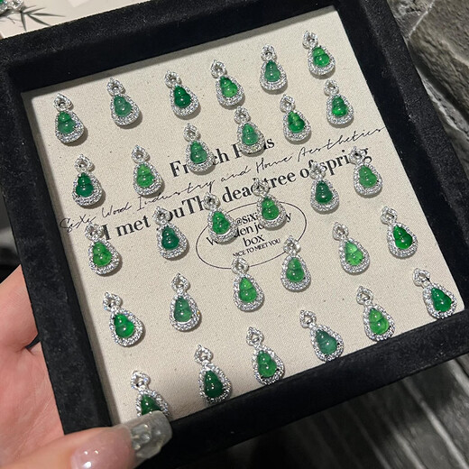 Jianlu Jade A Goods Fulu Gourd Silver Necklace Women's Jade High-end Pendant Jewelry Mother's Birthday Gift for Mom