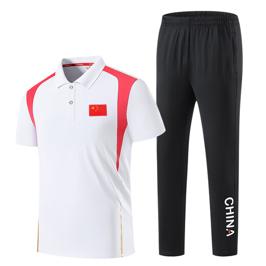 Butterfly quick-drying table tennis uniform summer Chinese team table tennis uniform POLO shirt suit men and women sports quick-drying breathable group purchase white [9903 short-sleeved] 120