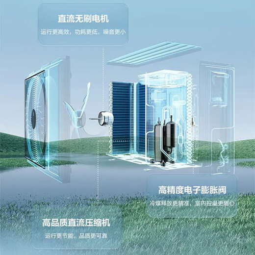 Haier 1.5/2/3 HP central air conditioning duct machine household one-to-one full DC variable frequency first-level energy efficiency embedded air conditioner ultra-thin silent bedroom living room heating and cooling card machine 2 HP first-level energy efficiency Yunjing series丨Installation included