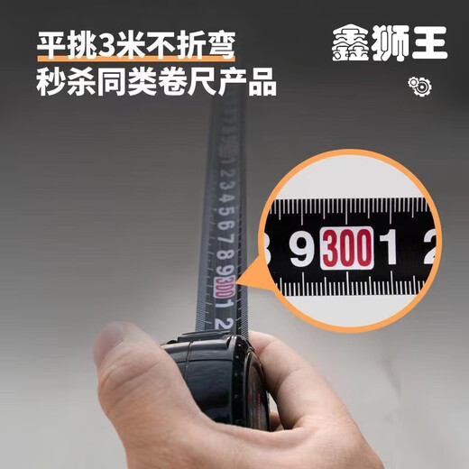 田岛（TAJIMA）卷尺卷尺5米耐用测量防摔钢卷尺超耐磨7.5㎜10米尼龙黑金卷尺 鑫狮王黑金10x25mm 好品质 10把装