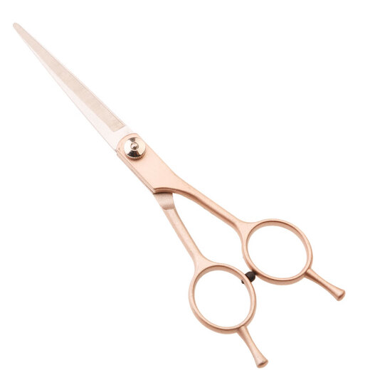 Edward pet scissors grooming tool set for dog hair cutting, curved scissors for cat and dog hair cutting, hairdressing scissors, dog grooming scissors, gold seven-piece set including leather bag comb