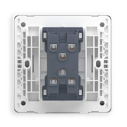 ABB switch socket panel Yuanzhi series white household power supply dual open dual control