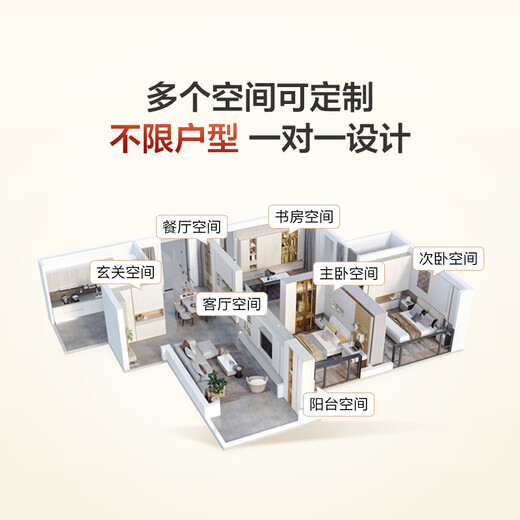 Lin's Home Whole House Customized Cabinets Multi-space Living Room TV Cabinet Bedroom Wardrobe Cloakroom Combination Cabinet Package