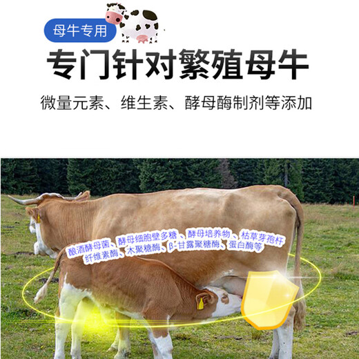 Hefeng Breeding Cow Premix 2.5% Super Mix to Promote Production and Survival Cow Breeding Premix Additive Feed 2 Bags (40Jin Jin is equal to 0.5kg *2) Mixing 3200Jin Jin is equal to 0.5kg Free 3 bags of yeast multi-dimensional