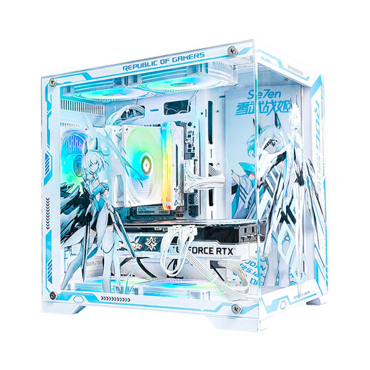 ASUS computer desktop host ROG Snow Dance Warrior i5 14600KF/i7 14700F/5060TI/5070 e-sports game live sea view room DIY water-cooled assembly computer i7 14700F丨RTX5060丨Specifications five