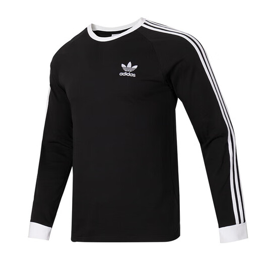 
Adidas official website T-shirt men's and women's summer couple's pure cotton solid color top round neck breathable light casual sports long sleeves IA4877 XL