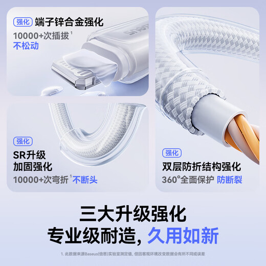 Baseus Apple data cable Type-c charging cable PD20W fast charging ctol cable suitable for iPhone14/13ProMax/12/11/Xs car mobile phone ice white 2 meters