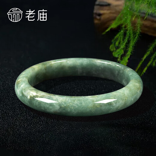 Laomiao Jadeite Bracelet A Grade Waxy Jade Bracelet Women’s Jade Bracelet as a Holiday and Birthday Gift for My Wife and Mom Jadeite Oil Green Bracelet 56 Circles