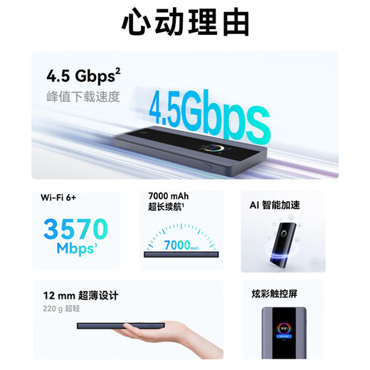 Huawei Smart Selection 5G, сопровождающий WiFi Pro5, мобильный портативный Wi-Fi6, подключаемая карта 5G-A, высокоскоростная полная сеть, беспроводной трафик, портативный Интернет-сокровище, национальный универсальный трафик, модель 2025 года, MT33 Huawei Smart Selection 5G E6888+, пакет трафика на один год Официальный магазин JD E-sports, бесплатный трафик 1500G
