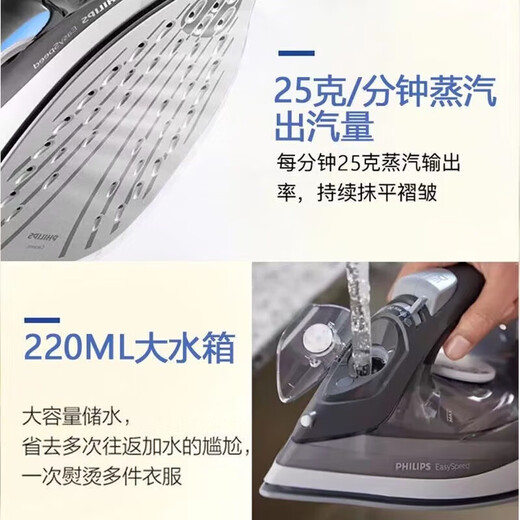 Philips (PHILIPS) electric iron GC1758 household small steam handheld GC1752 ironing clothes brand official GC1752 brand new