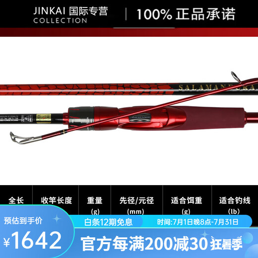 DAIWA 22/23 Salamander SALAMANDURAMX Lua Rod Long-range Throwing Tilted Mouth Straight Handle Rod for Fishing 682m 21 Styles LXS Straight Handle Two Sections 2.03 Meters