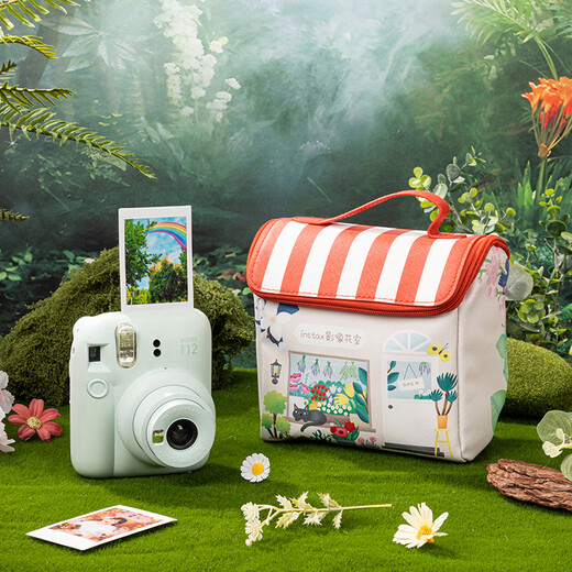 Fuji instax instant mini12 one-time imaging camera point-and-shoot travel camera hydrangea blue imaging flower room standard set