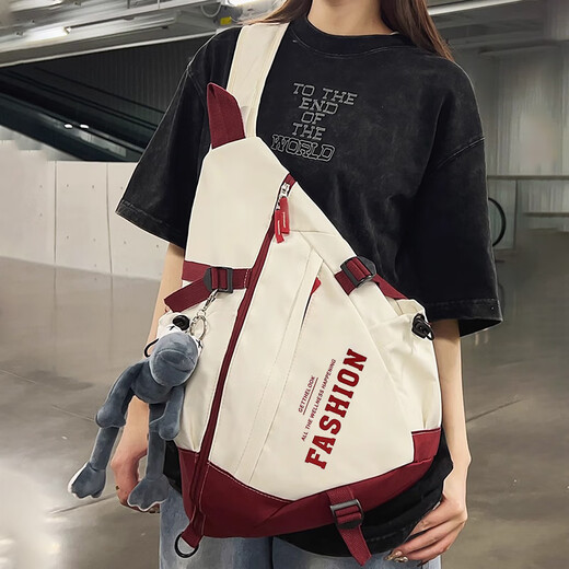 Lingyunhe Mountaineering Bag Bow and Arrow Bag Cycling Crossbody Backpack Men's Chest Bag Women's Sports Portable Outdoor Commuting Light Shoulder Bag Red Fashion Bow and Arrow Bag Breathable and Comfortable Water-Repellent