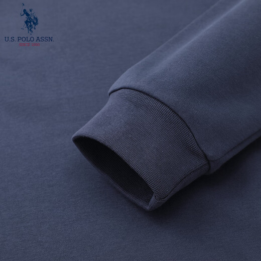 U.S. POLO ASSN. Sweater men's autumn and winter Paul men's high-end casual round neck bottoming shirt sports long-sleeved T-shirt for men white 2XL