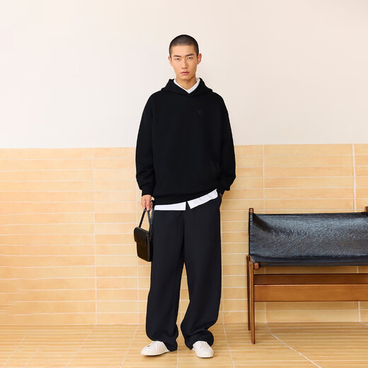 JACK&JONES men's autumn sweatshirt daily solid color hooded chest embroidered diagonal pocket long-sleeved top 225333062