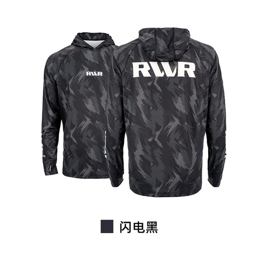 RVVR outdoor cool sun protection fishing clothing men's summer breathable quick-drying lure anti-lightning black S