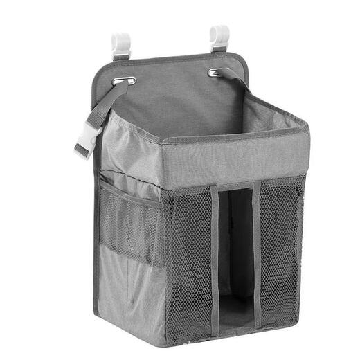 RSRDDY craft baby diaper storage bag large capacity bedside hanging bag crib stroller storage mother and baby gray
