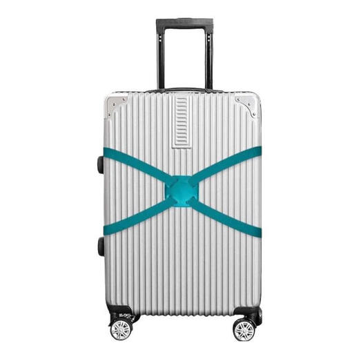 Ke Liang Huizi cross packing belt suitcase check-in reinforced bundle strap trolley suitcase elastic strap sky blue