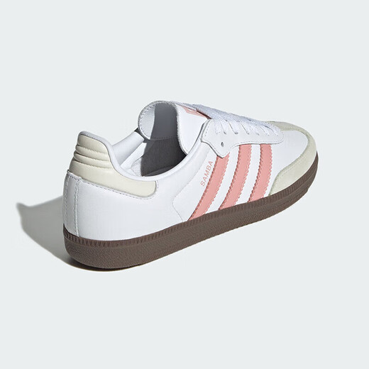 阿迪达斯（adidas）休闲鞋女鞋2025年秋季新款三叶草运动鞋samba德训鞋低帮板鞋 JI2677白/奇迹紫粉/汉玉白 20 36 (2MM)