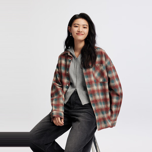 Semir Senrou Denim | Shopping mall same style denim women's mid-length 2025 autumn oversize shirt 103525105001