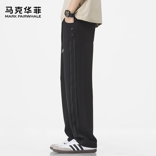 Mark Huafei high-end men's casual pants men's 2025 autumn new loose wide-leg sweatpants men's trendy straight sports pants men