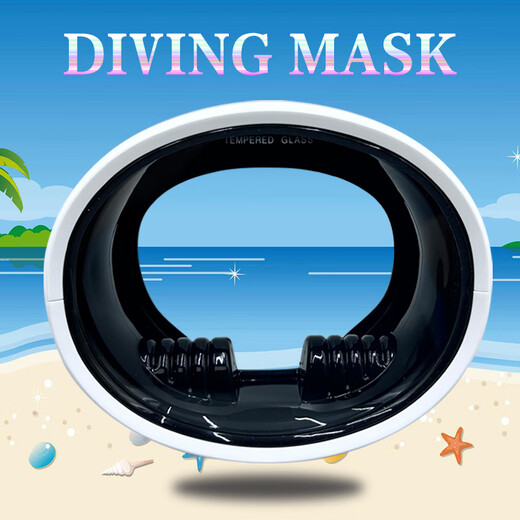 Wind Freedom HD adult large field of view free-snorkeling snorkel swimming equipment full face mask waterproof silicone fishermen's mirror M16 silicone mirror - white and black