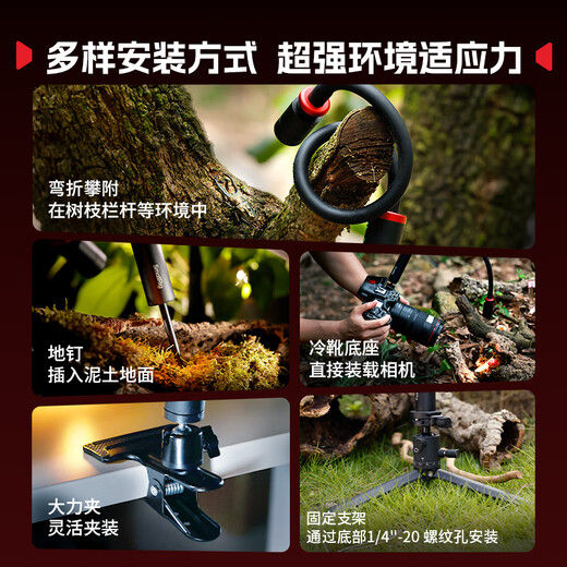 SmallRig RM03 Macro Fill Light Professional Portable Outdoor Photography Precise Lighting Plant Figure Jewelry Camera Micro SLR Mobile Phone Photography Professional Soft Light Controlled Cold Shoe Base Lamp RM03 Macro Photography Fill Light (5480)