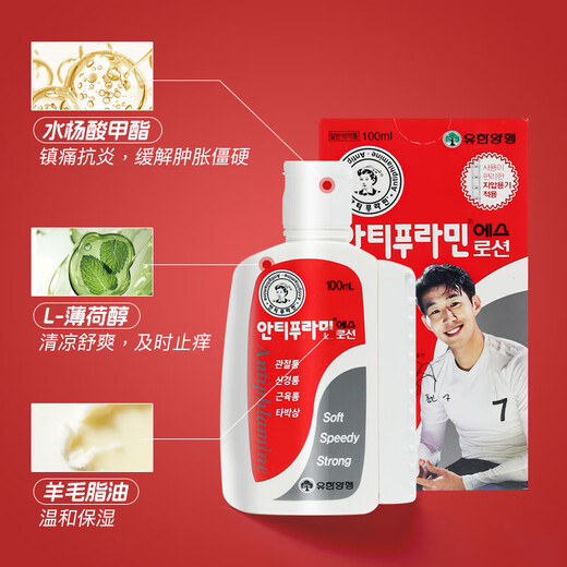 Antipramin S lotion analgesic and anti-inflammatory 100ml Yuhan Yangxing smear-type ointment joint pain neuralgia muscle pain contusion strain South Korea imported rheumatoid bone external medicine
