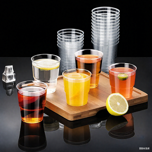 Jieribang disposable aviation cup 100ml*50 food grade cups thickened high temperature resistant and anti-fall plastic space cup