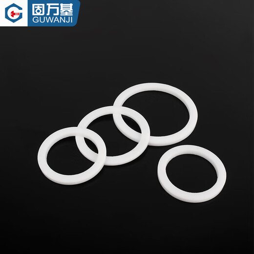 Guwanji PTFE gasket seal flange PTFE gasket ptfe Teflon high temperature resistant thickened gasket custom-made 4 points thickened (18*10*3) 50 pieces