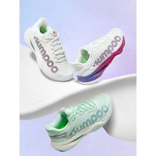 Xunfeng (KUMPOO) Liuguang G825 Badminton Shoes Non-slip Rebound Shock Absorption Lin Men's and Men's Sports Shoes Xunfeng White_Rose Red_Purple Blue Non-Slip_Breathable_Shock Absorption 35