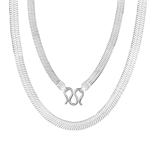 CHINA GOLD PT950 Smart Snake Bone Chain Plain Chain Platinum Necklace as a Birthday Gift for My Girlfriend and Wife Smart Snake Bone Chain About 12g