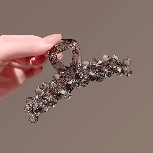 Liangshihuan Internet celebrity fashion clip for women 2025 new high-end light luxury back head hair clip high-end spring and summer headwear crystal clip (11 cm) regular hair volume