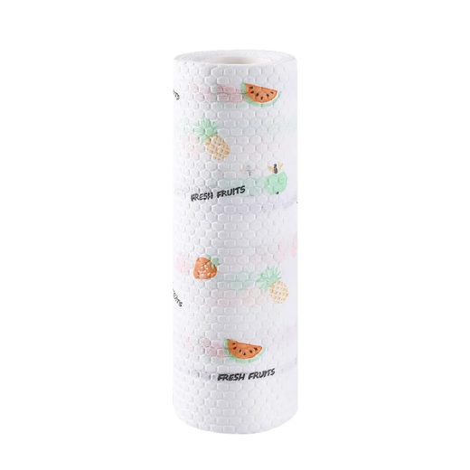 JCZS German kitchen paper disposable dishcloth rag lazy rag wet and dry cleaning kitchen paper absorbent printing 400 pieces + rag hanger