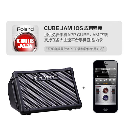 Roland CUBE-Street EX speaker outdoor road show portable playing and singing electric blowpipe electric guitar outdoor playing and singing audio CUBE-STEX black standard + portable trolley audio bag