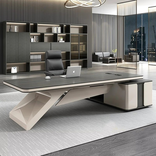 Light luxury boss desk office desk simple modern chairman president desk executive desk manager office desk and chair combination 2.8 meters boss table + boss chair