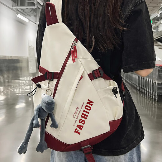 Lingyunhe Mountaineering Bag Bow and Arrow Bag Cycling Crossbody Backpack Men's Chest Bag Women's Sports Portable Outdoor Commuting Light Shoulder Bag Red Fashion Bow and Arrow Bag Breathable and Comfortable Water-Repellent