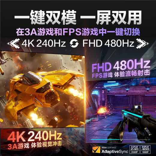 LG 31.5-inch 4K display OLED display dual-mode 4K240Hz/1K480Hz built-in speakers anti-glare computer display 32GS95UV