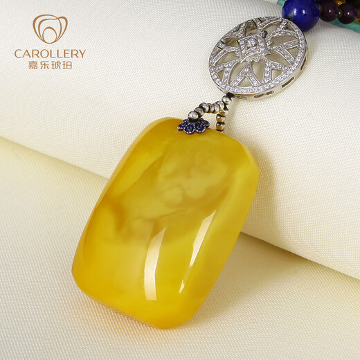 Jiale amber beeswax pendant for men and women square card safe and sound card pendant amber with shape pendant orphan birthday gift